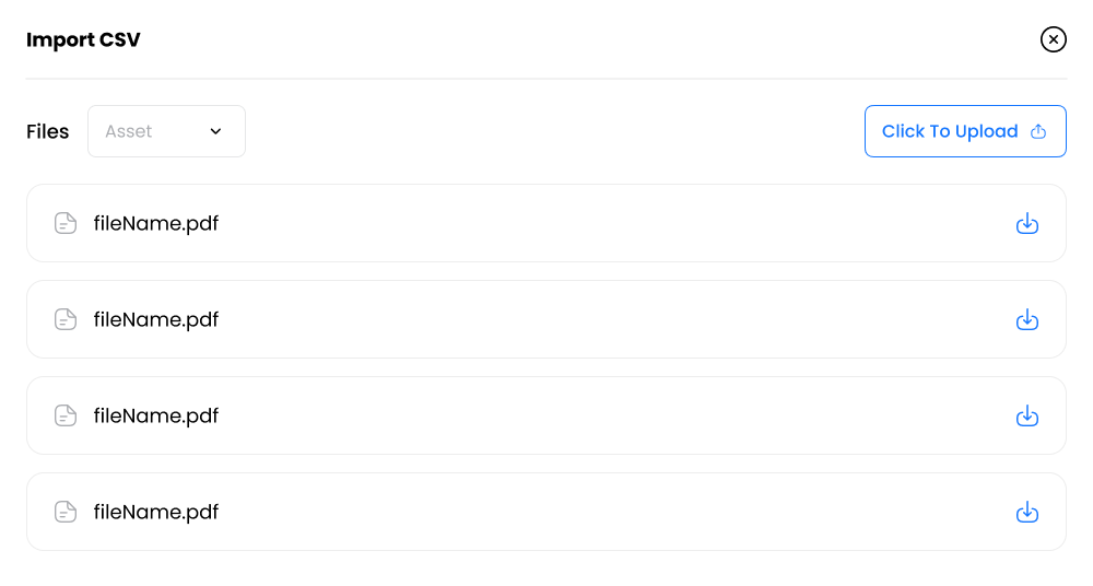 Import CSV Table